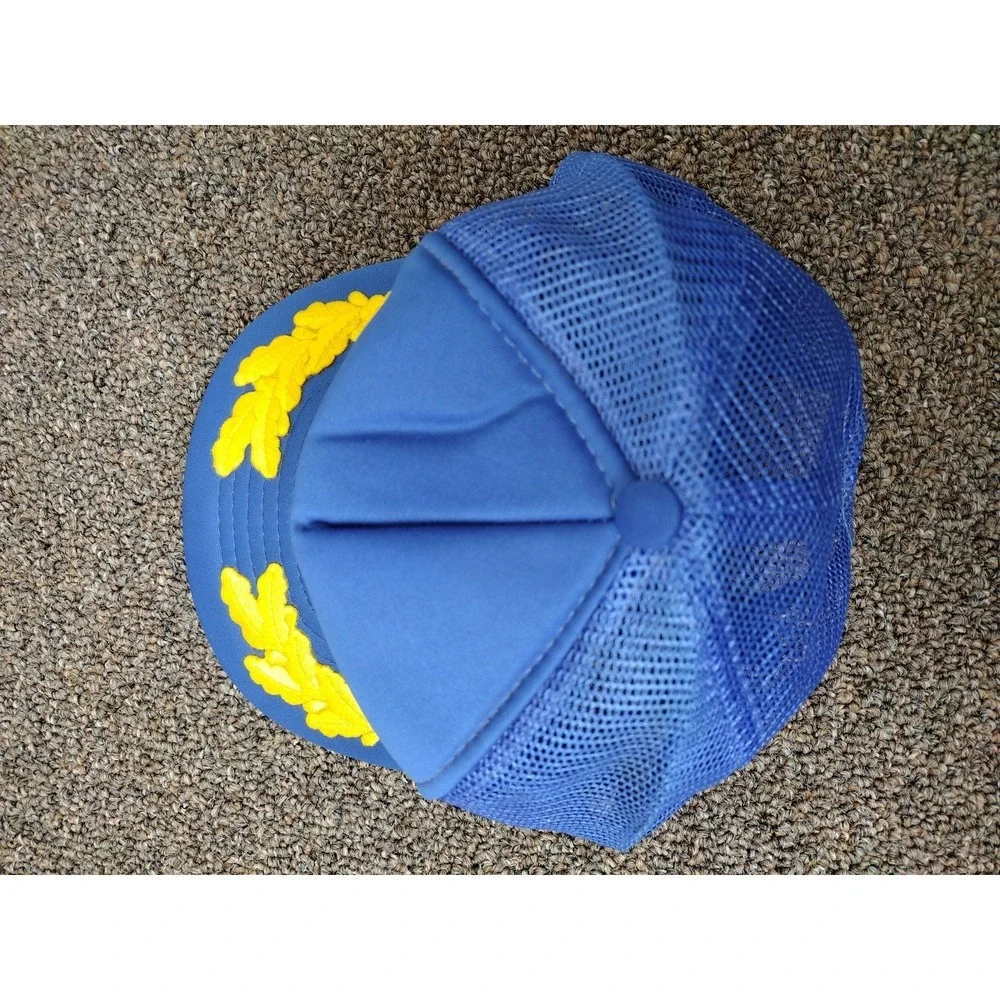 VINTAGE Laura Scudder's  Blue Scrambled Eggs Strapback Baseball Hat Cap Trucker